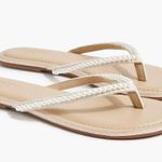 J.Crew  Pearl Easy Summer Flip Flops Dusty Ivory Beach Vacation Womens US 10 NEW Photo 0