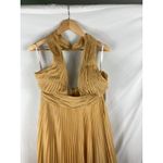 JJ's House NWT  Deep V Pleated Gold Bridesmaid Dress Size 14 Photo 1