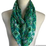 Target Infinity Scarf Green Geometric Pattern Photo 0