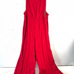Gypsies & Moondust  L Slouchy Overalls Vibrant Red Jumpsuit Photo 0