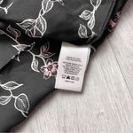 CeCe  Women's NWT Trendy Black Floral Print Ruffle Sleeve Blouse Large Photo 3