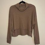 American Eagle Brown Knit Cowl Neck Sweater Size M Photo 0