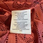 Luxology  Dark Peach Lace Tie Front 3/4 Sleeve Lightweight Cardigan Photo 8