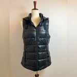 Weatherproof  Women's Shiny Black Hooded Vest‎ Size Small Photo 3