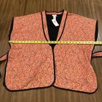 J.Jill  Belted Quilted Ruana Sunset Paisley Front Tie Vest Jacket S-L one size Photo 4