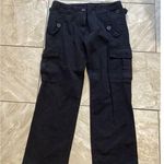 Sanctuary Black Cargo Mid Rise Straight Leg Pants Cotton 8 Photo 0
