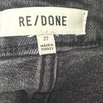 RE/DONE  Women’s Easy Straight High-Rise Raw Hem Crop Jeans Black Size 27 Photo 1