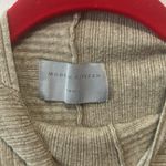 Modern Citizen  Mock Neck Lightweight Beige Ribbed Sweater Top in Small Photo 5