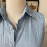 Columbia Sleeveless Button Down Shirt Blue Cotton M Photo 2