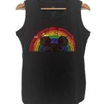 Disney NWT Rainbow Collection Mickey Mouse Sequined Pride Tank Top S Photo 9