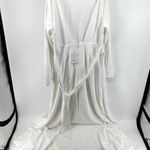 Lulus  Iconic Love Story Backless Long Sleeve Maxi Dress Formal Party White 1X Photo 0