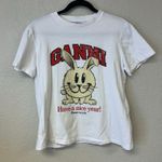 Ganni  Have A Nice Year Crew Neck T-Shirt White Size 34 Photo 2