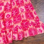 Anthropologie • Danielle Duer Tiered Mini Skirt pink Ella ikat print flowy Photo 5