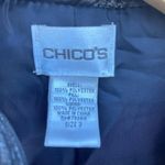 Chico's  black metallic puffer vest size 3 (equivalent to XL) Photo 2
