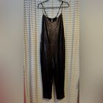 Free People | Black Sequin Party Perfect Jumpsuit, size L Photo 2