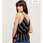 Free People Womens Striped Black Summer Strappy Tank Top Size Small Flowy Photo 1