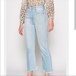 Joie  Charan Raw Hem High Rise Straight Jeans Light Wash Size 26 Photo 1