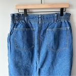Talbots Vintage Denim Skirt 14 Paper Bag Waist Modest Pockets 90s Preppy Photo 7