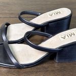 MIA  Isabeli Shoes Womens Size 6M Black Block Heel Slip On Leather Sandals Dressy Photo 5