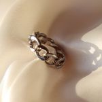 Boutique Silver Chunky Chain Ring Size 7 Photo 0