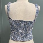 Levi's  Premium Sculpted Bustier Top Small NEW Zip Up Corset Style Stretch Floral Photo 2