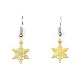 Paparazzi NWT  Yellow Starlet Shimmer Snowflake Earrings Photo 0