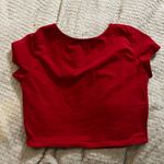 Ambiance Apparel Cropped Red LG Ambiance Top  Photo 1