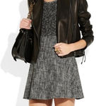 Theory  Cozma Aglow Tweed Fit Flare Contrast Sleeveless Dress Size 12 Photo 0