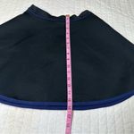 Sandro  Paris Career Luxury Classic Fit Black Mini Skirt with Navy Accents Photo 1