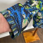 Maggie Barnes Jacket Reversible Lightweight Open Front Art To Wear Blue Green Photo 11