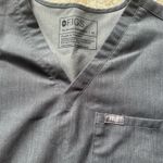 FIGS Women’s Graphite One-Pocket  Scrub Catarina Top Photo 1