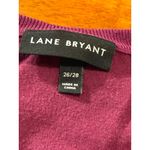 Lane Bryant  Plus Size Burgundy Striped Textured Knit Tunic Top Shirt 26 28 Photo 5