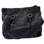 Michael Kors Black Leather Satchel Chain Shoulder Bag Purse Tote Medium Photo 1