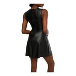 We Wore What Muscle Tank Vegan Leather Black Mini Dress Large Black Fit And Flare Photo 1
