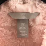 H&M Textured Fuzzy Burnout Light Pink Button-Up Long Sleeve Shirt XS Photo 2