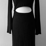 Le lis Keyhole Mockneck Long Sleeve Sweater Dress Black Size M Photo 0