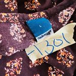 Old Navy Brown Victorian Floral Notch Neck Tie Up 3/4 Sleeves Peasant Top size L Photo 7