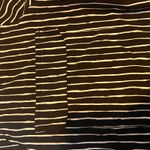 Croft & Barrow  Womens XL Black White Stripe Button Up Shirt Long Sleeve Photo 3