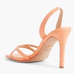 Veronica Beard  Analita‎ leather slingback peach coral heel strappy sandals 6 Photo 1