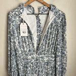 Ivy City Co Brynley Floral Mini Long Puff Sleeve Dress NEW NWT Blue White Size M Photo 6