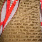 Tkees  Flip Flops Women's Lip Glosses Thin Strap Coral Orange Flats Sandals sz 9 Photo 3