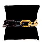 Sam Edelman NEW - Bold & Edgy Black and Gold Chunky Modern Chain Link Statement Bracelet Photo 0