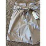 Uniqlo Beige HIgh Rise Belted Cotton Spandex Pull On Shorts Womens Small NEW NWT Photo 1