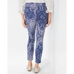 NYDJ  for Chico’s Blue and Purple Paisley Scroll Skinny Cropped Ankle Jean New Photo 8