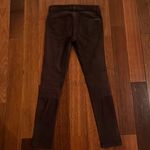 Hudson Jeans Hudson | Krista Leather Crop Skinny Bordeaux Wax Suede Pants 24 Burgundy Maroon Photo 4