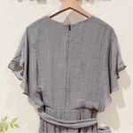 Keepsake Faithful Gray Marble Short Sleeve Wide Leg Jumpsuit Size M Preowned Size M Photo 7