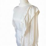BCBGMAXAZRIA NWT BCBG MAXAZRIA Asymmetric Button Front White Shirt Sz XS-$198 Photo 7