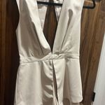 DO+BE Tan Leather Romper Photo 0