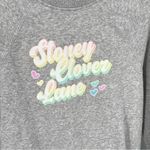 Stoney Clover Lane  Love Gray Pastel Pullover Crewneck Sweatshirt Photo 3