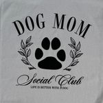 Gildan Dog Mom Social Club Large Women’s Ice Gray T-Shirt Short Sleeve Photo 2